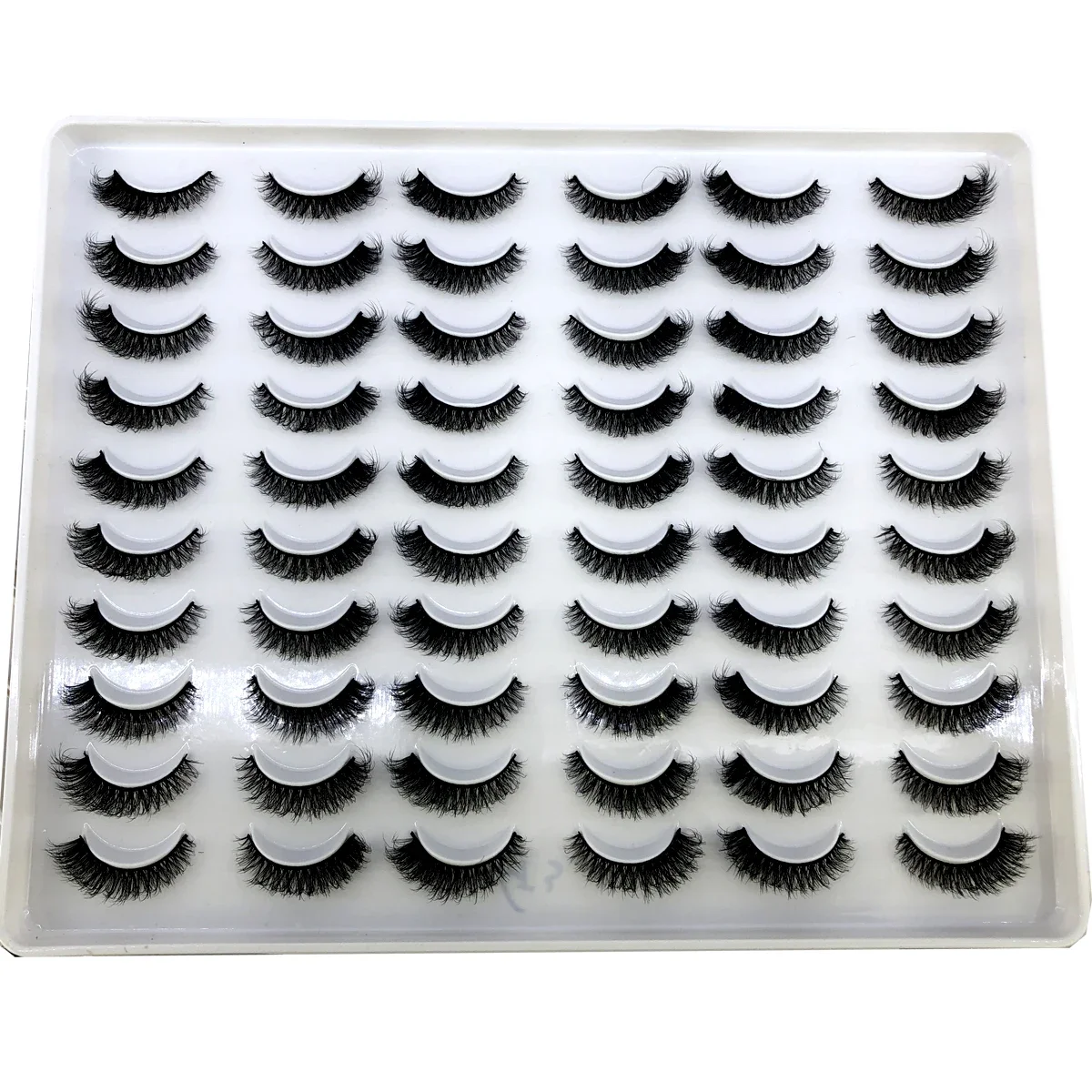 AMSDCN 30 pairs of soft and fluffy long makeup with natural appearance 3D artificial mink eyelashes extended eyelashes soft mink