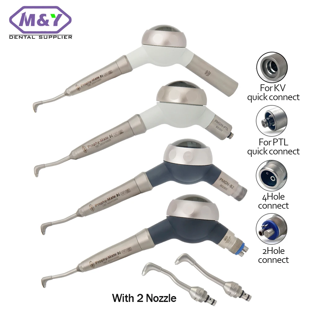 Dental Prophy-Mate Neo Air Polishing Prophy Jet Handpiece for Anti Suction Oral Hygiene 2hole 4hole with PTL/KV Coupling