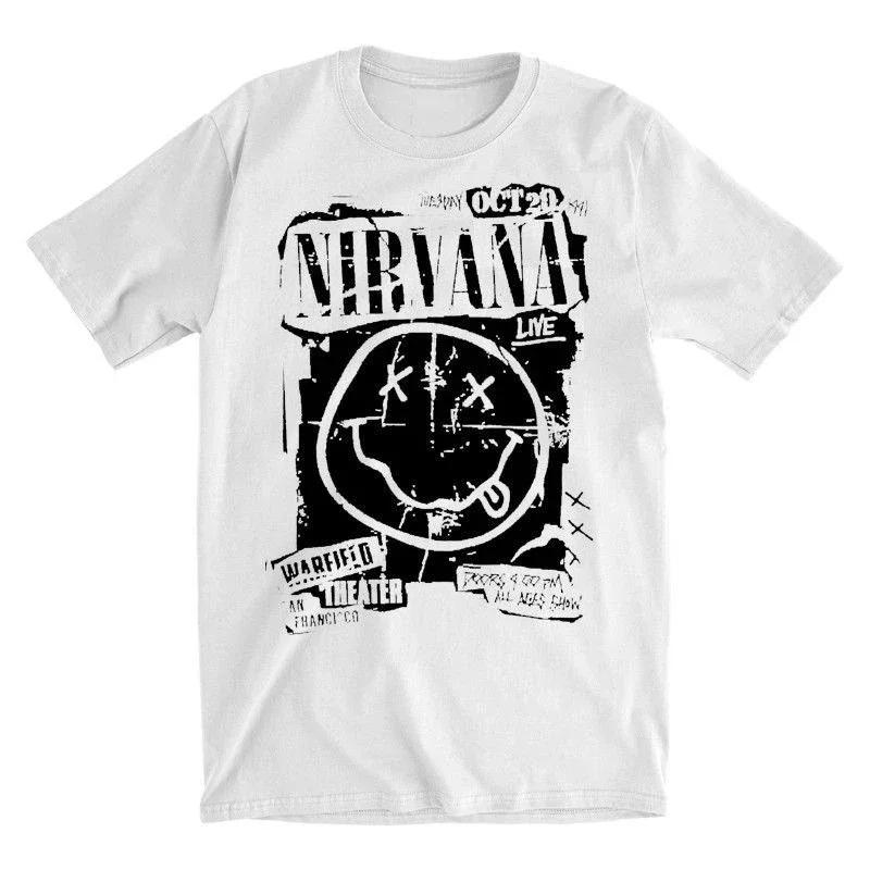 Nirvana Nevermind Funny Classic Poster Graphic Print Short-Sleeved Streetwear Fashion T-shirt Men Women Cotton Oversized Top