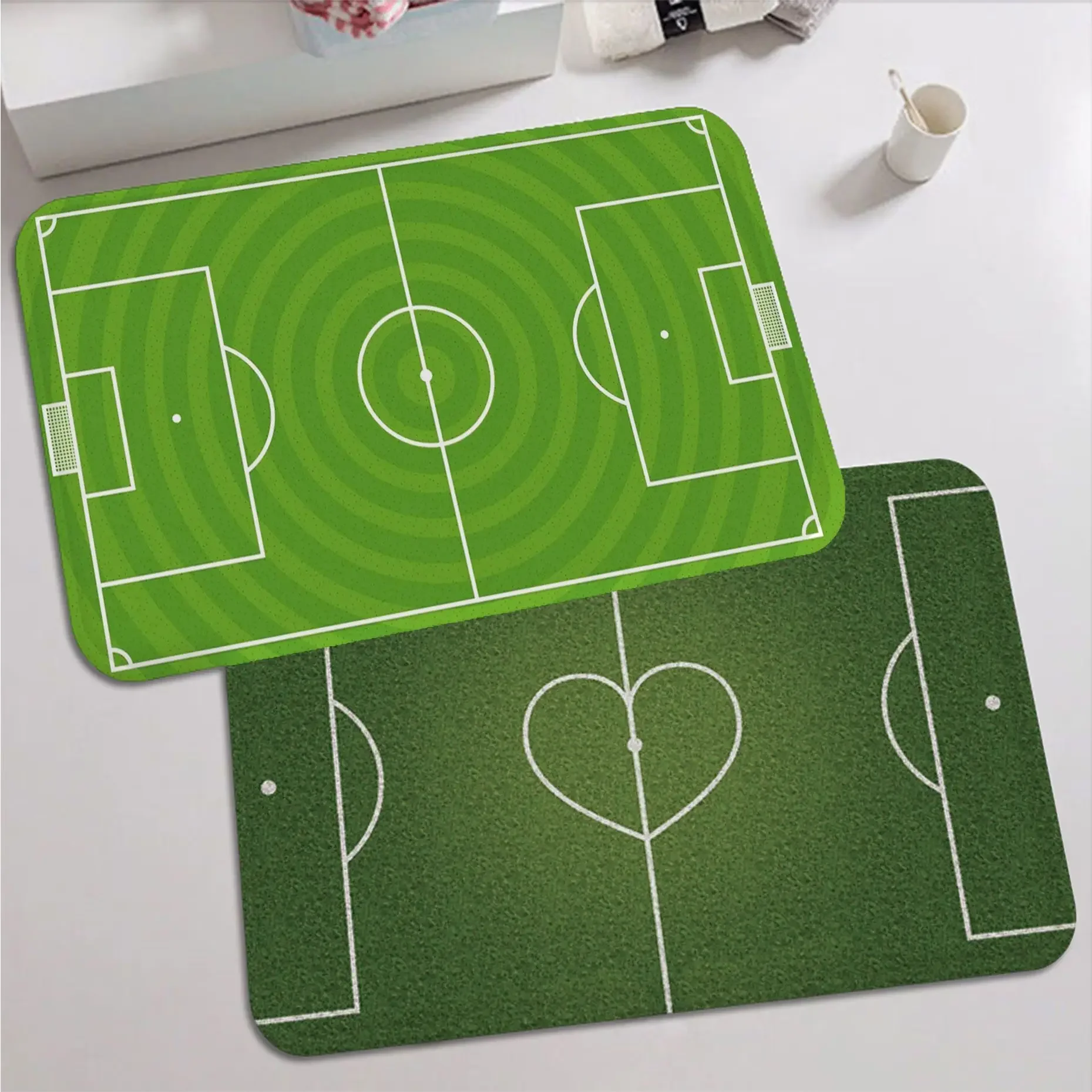 

Football Field Floor Mat Retro Multiple Choice Living Room Kitchen Rug Non-Slip Doormat Area Rug