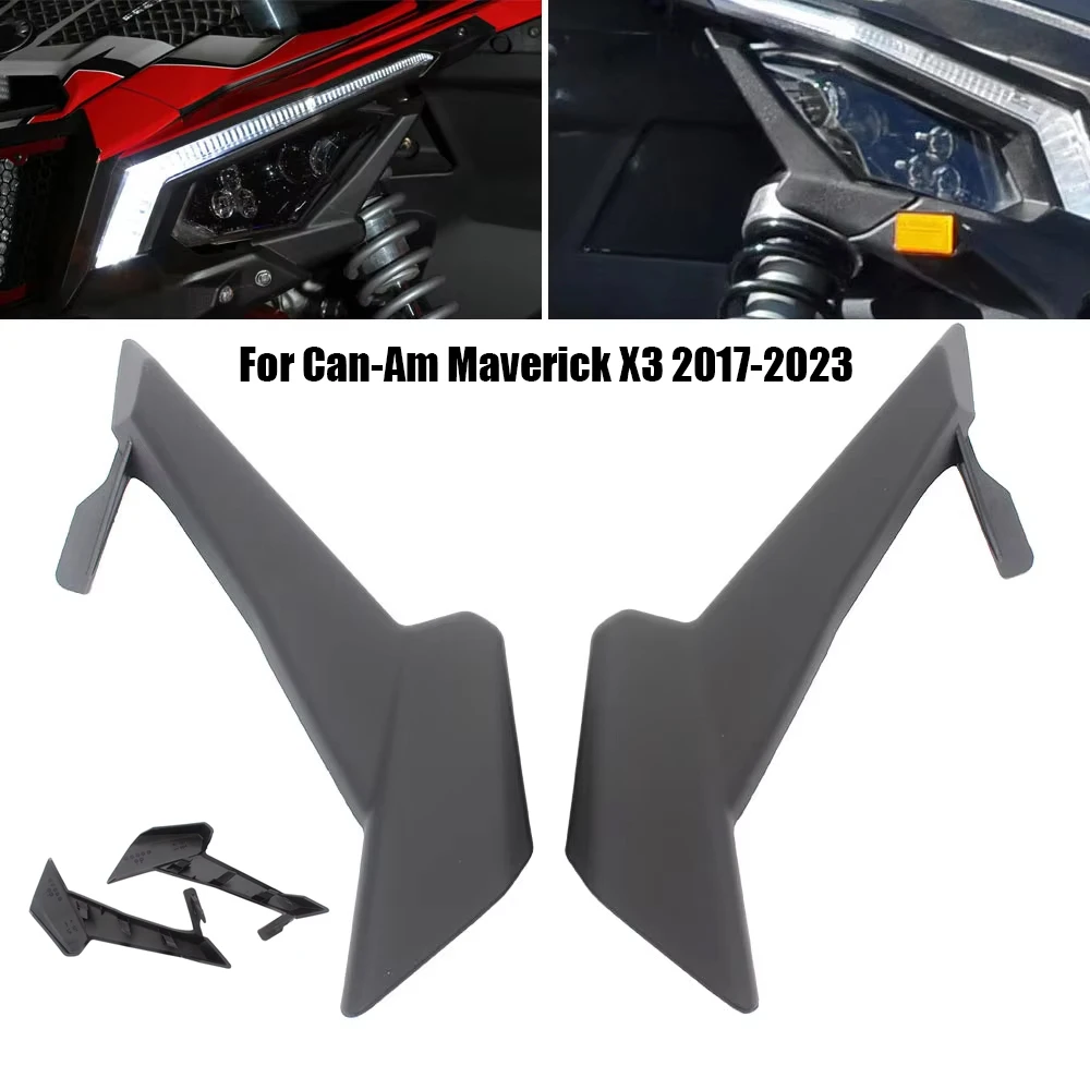 

UTV L&R Front Headlight Cover Headlamp Eyelid Trim ABS For Can-Am Can am Maverick X3 Max Turbo R XDS 2017-24 705010628 705010629