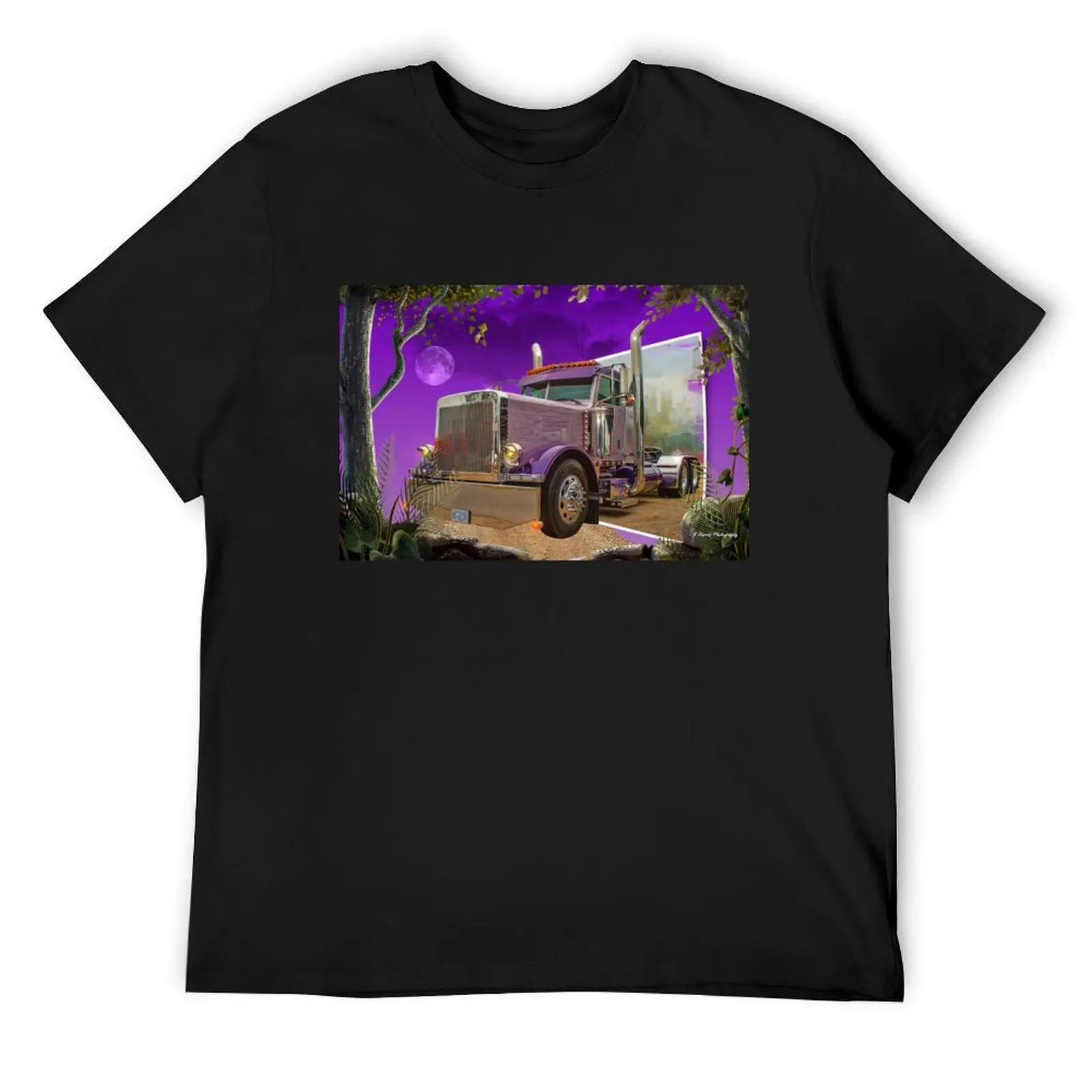 

Purple Peterbilt in the Jungle T-Shirt quick-drying vintage clothes shirts graphic tees luxury t-shirt men graphic t shirts