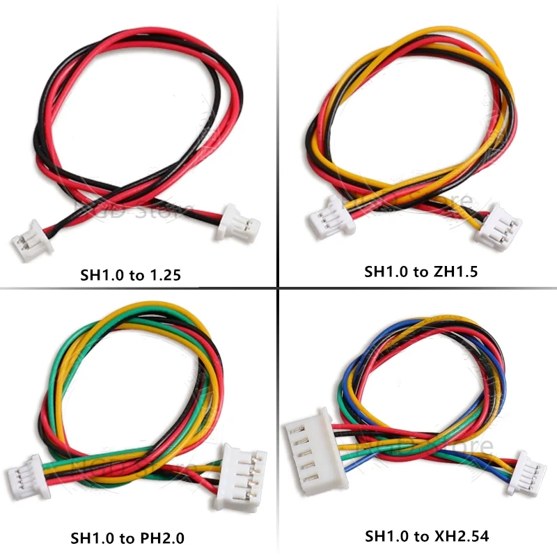 10 Stück SH1.0 zu 1.25 zu GH1.25 zu ZH1.5 zu PH2.0 zu XH2.54 Adapterkabel, Konvertierungskabel, Anschlusskabel 28AWG – Detail 2
