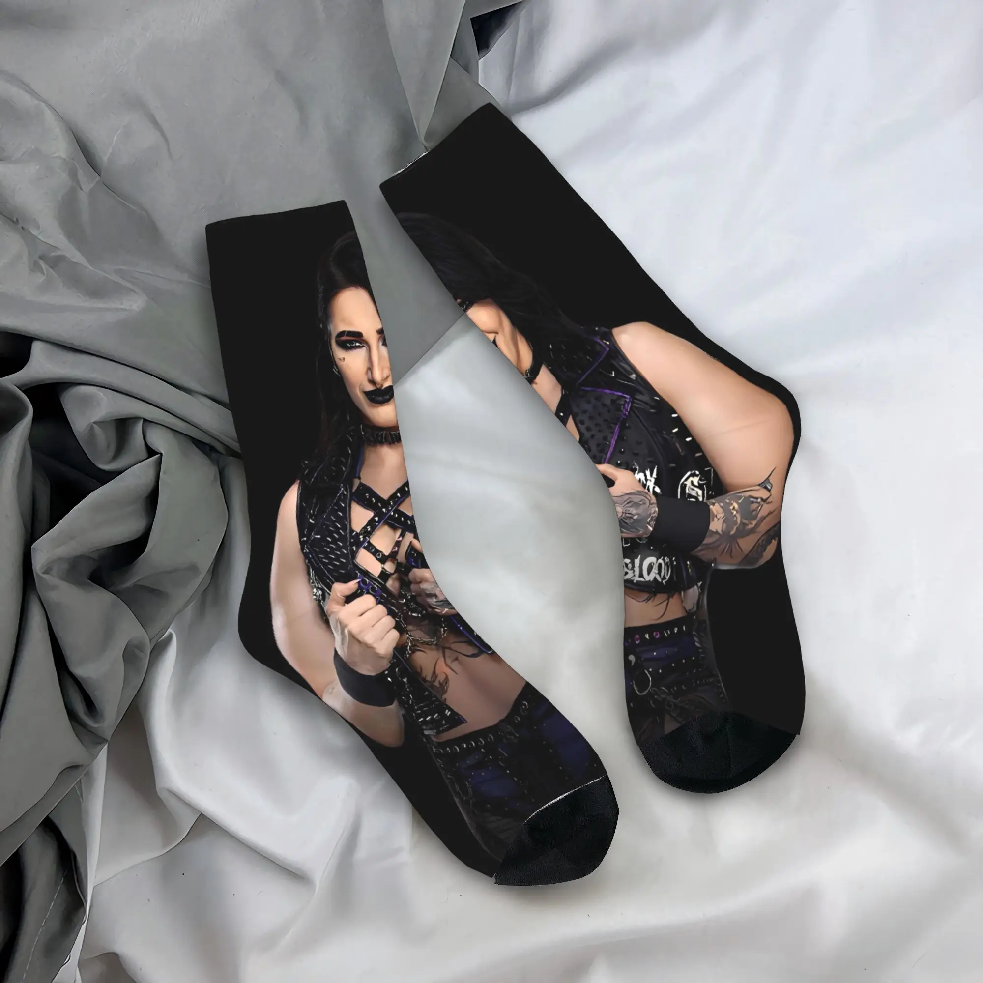 

Мужские носки She Is My Mami! Rhea Ripley Bootleg борцовские чулки, зимние качественные носки для отдыха, уличные нескользящие носки с принтом