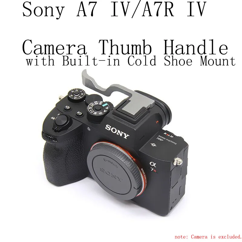 PyroGraphy A7IV/A7R IV Camera Thumb Handle with Built-in Cold Shoe Mount Protects Hot Shoe Comfortable Grip for Sony A7IV/A7R IV