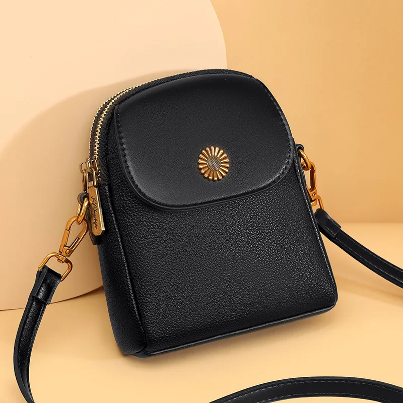 

Модная женская сумка-кроссбоди из мягкой кожи для телефона, простая стильная универсальная маленькая квадратная сумка для повседневного использования, Весна 2025