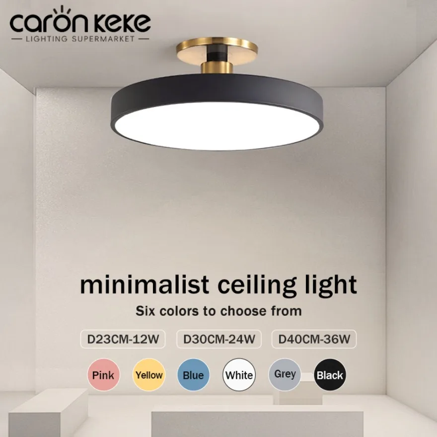 Modern LED Ceiling Light Simple and Personalized Macaron Decorative Light Living Room Dining Room Bedroom Study Home Light