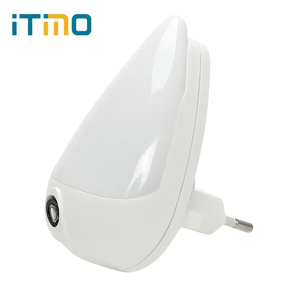 

iTimo Children Bedroom Lamp LED Night Light Smart Light Sensor Wall Socket Lamp Water Drops Shape 1W EU Plug 90 Degree Rotation