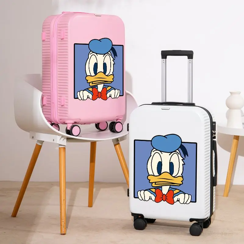 Disney Donald Duck Luggage Travel Bag on Wheels 20 Inch Carry on Cabin Suitcases Set Student Zipper Rolling Luggage Case