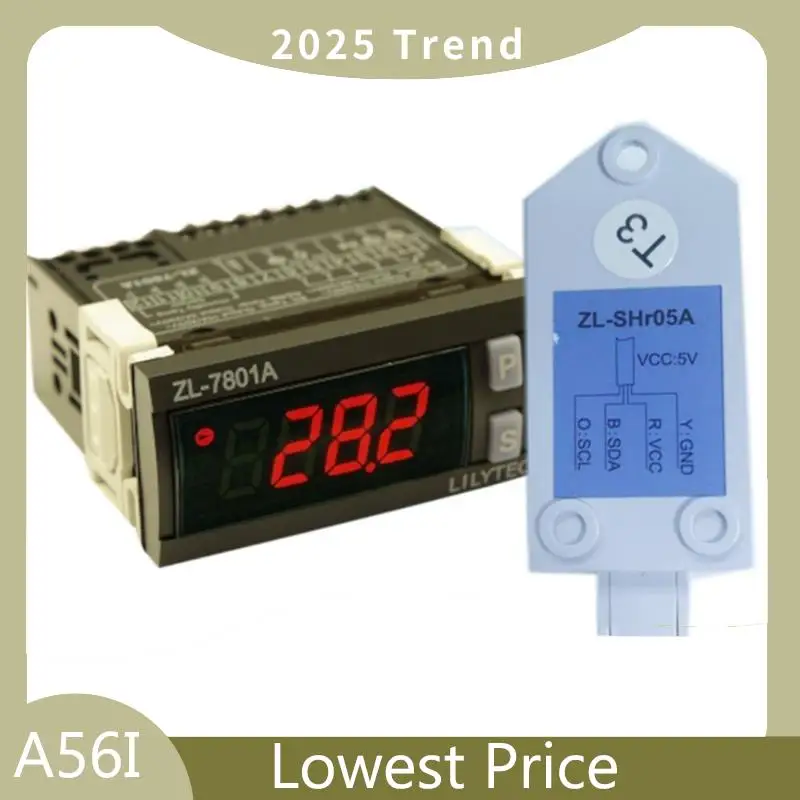 LILYTECH ZL-7801A With ZL-SHR05A Sensor 100-240V Automatic Multi-Function Temperature And Humidity Incubator Controller