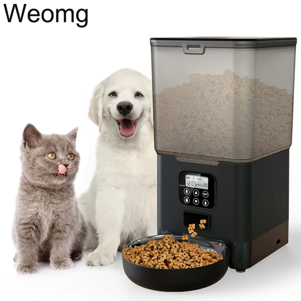 6L TuYa Wi-Fi Or Button Automatic Timmer Pet Feeder Smart Feed Dog Cat Feeder App For Pet Voice Recorder Food Dispenser Bowl