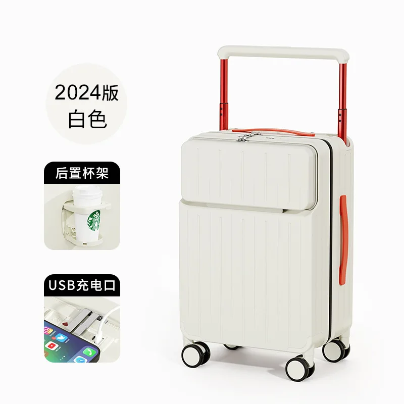 20inch Wide Trolley Suitcase Female Silent Wheel Trolley Case Half Opening Password Box Male Large Capacity Travel Case