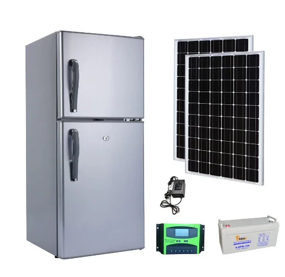 Residential Double Door Top Freezer DC 12V Solar Refrigerator (Includes Accessories)