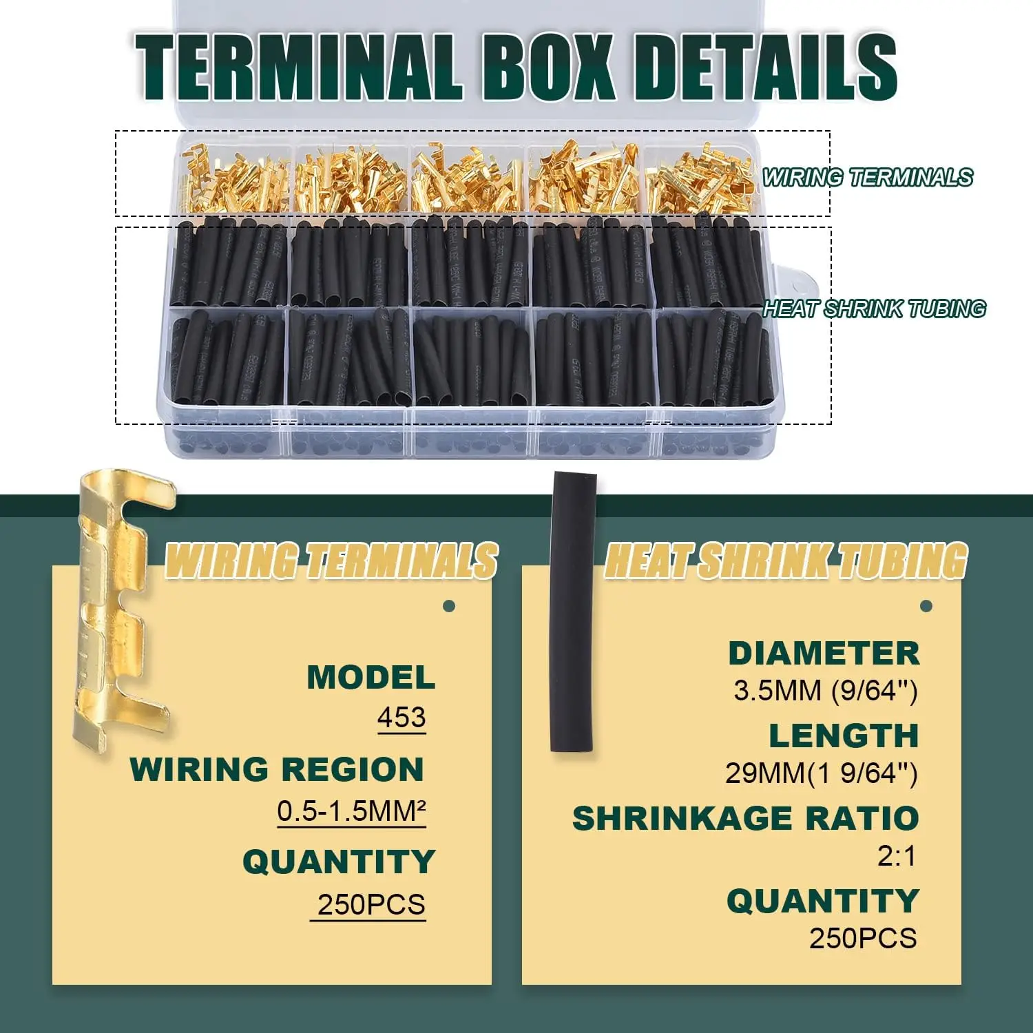 SN-58B Draht Ratsche Crimpen Werkzeug Kit 0,25-1,5 mm2 AWG24-16 300 stücke DJ 453 U-förmigen Terminal Set Verdrahtung reparatur Werkzeug Zangen – Detail 8