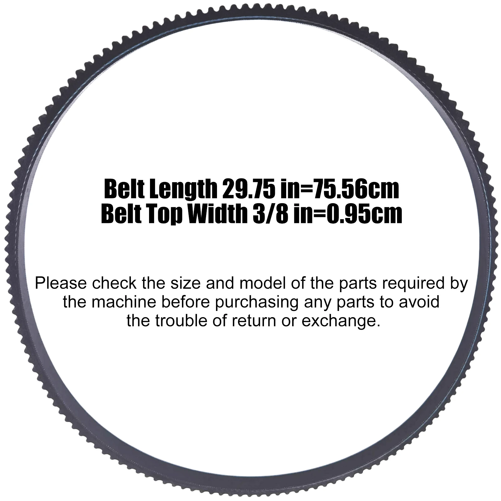 37-9080 379080 Cogged Auger Drive Belt for Lawn Boy Toro 3521 421 521 522 Snowblower, Replaces 265-533 (3/8