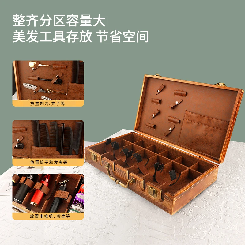 صالون الشعر تصفيف الشعر تصفيف الشعر صندوق الأدوات تصفيف الشعر صندوق تخزين مقص الكهربائية دفع مقص النفط رئيس كلمة المرور حقيبة يد #5
