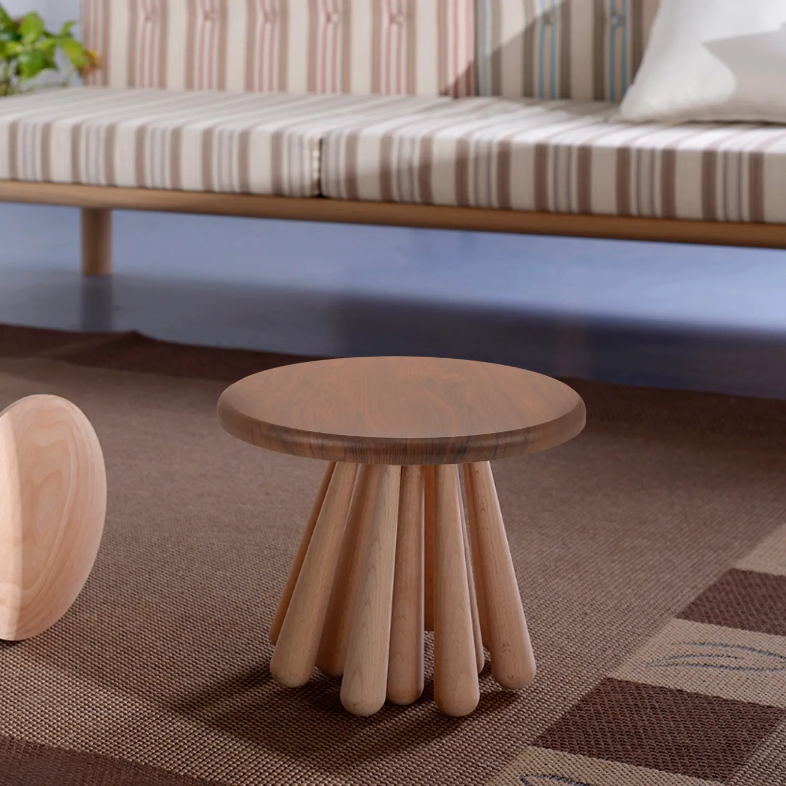 

Round Stool Wooden Seat Replacement Solid Wood Smooth Sturdy Bar Stool Seat Cover Seating Part Home Use Round Chair Seating