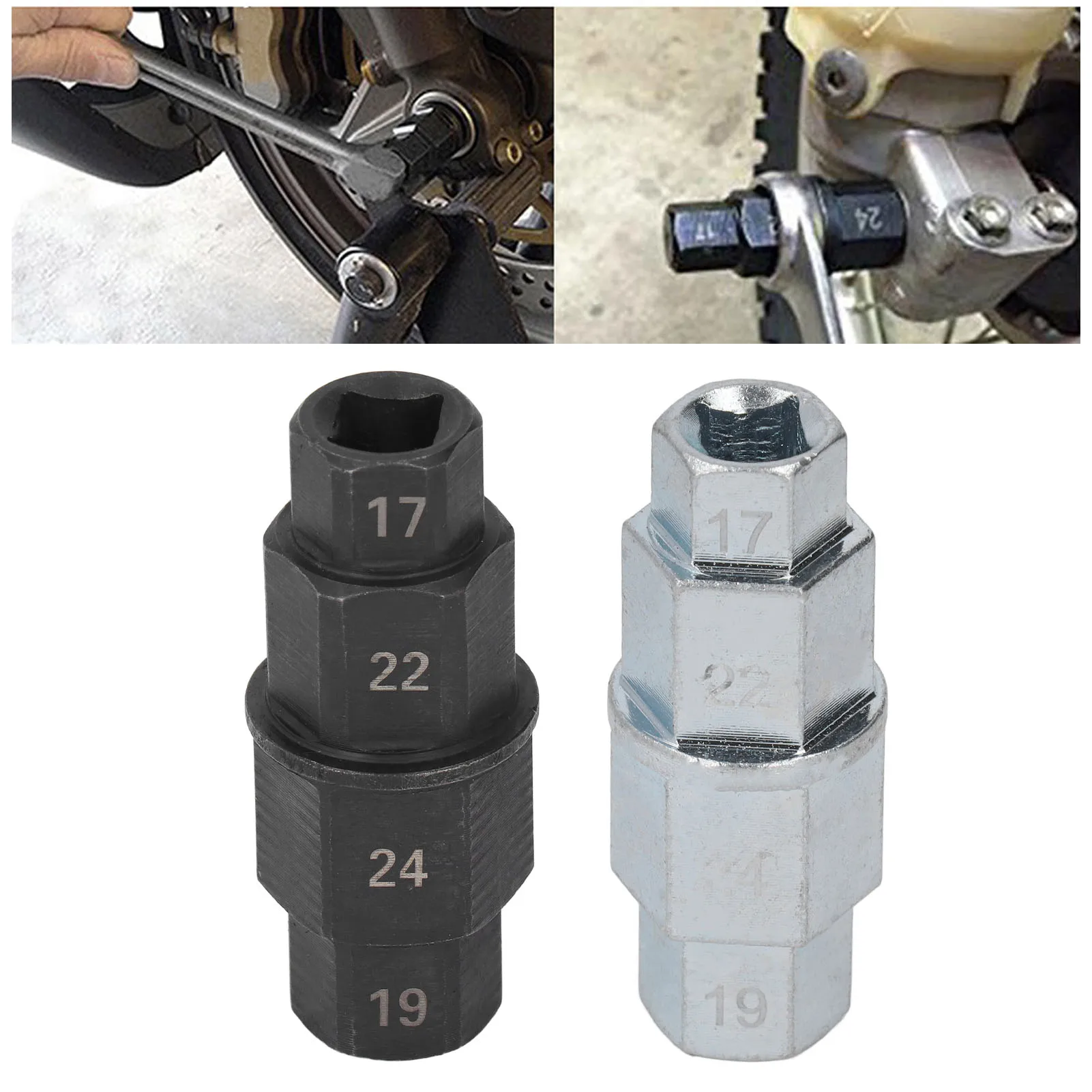 1Pc Hex Axle Tool for Motorcycle Dedicated Front Wheel Spindle Removal Wrench 17 19 22 24mm