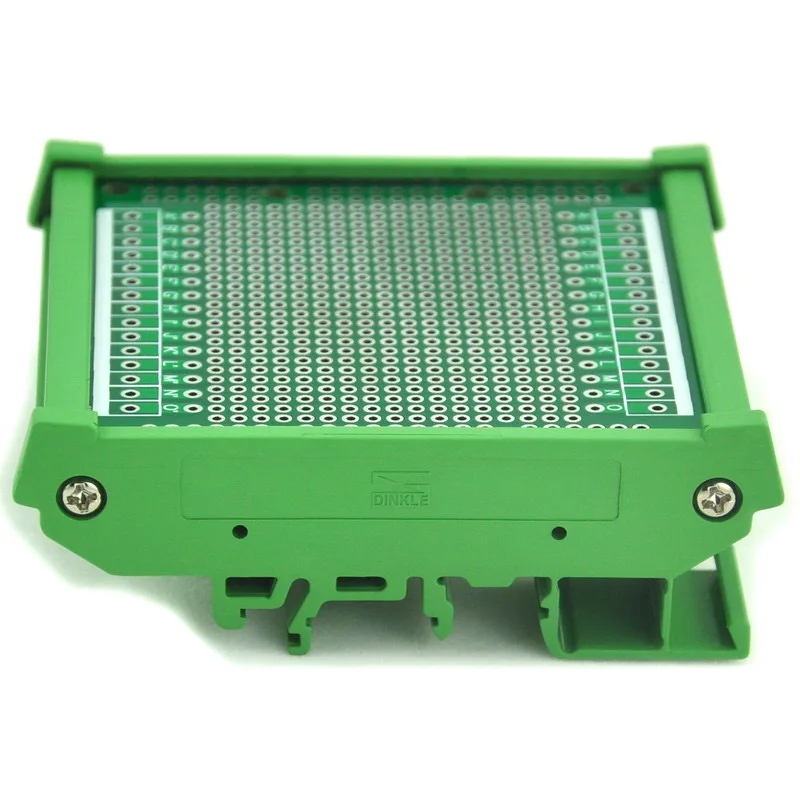 ELECTRONICS-SALON DIN Rail Mounting Carrier Housing with Prototype Board, PCB Size 77.4 x 72mm