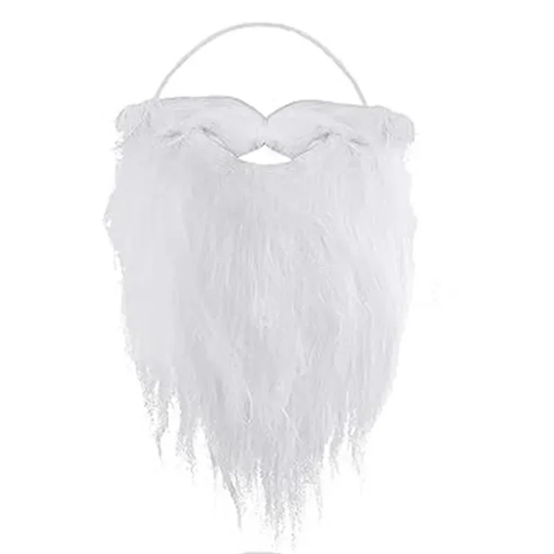 Santa Claus Beard Eight Character Beard Adult Children\'s Beard White Fake Beard 2024 New Christmas Decoration Prop