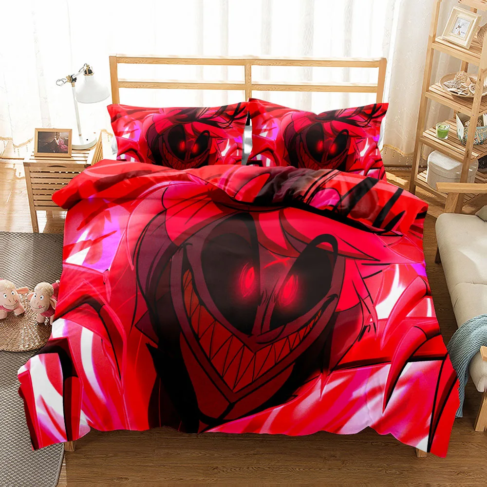 Red Alastor Children tv Duvet Cover Set King Queen Double Full Twin Single Size Bed Linen Set