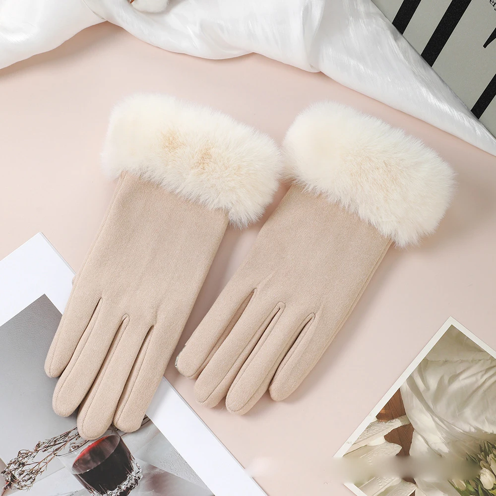 New Touchable Screen Winter Gloves Warm Full Finger Driving Mittens Full Finger Gloves Outdoor Sports