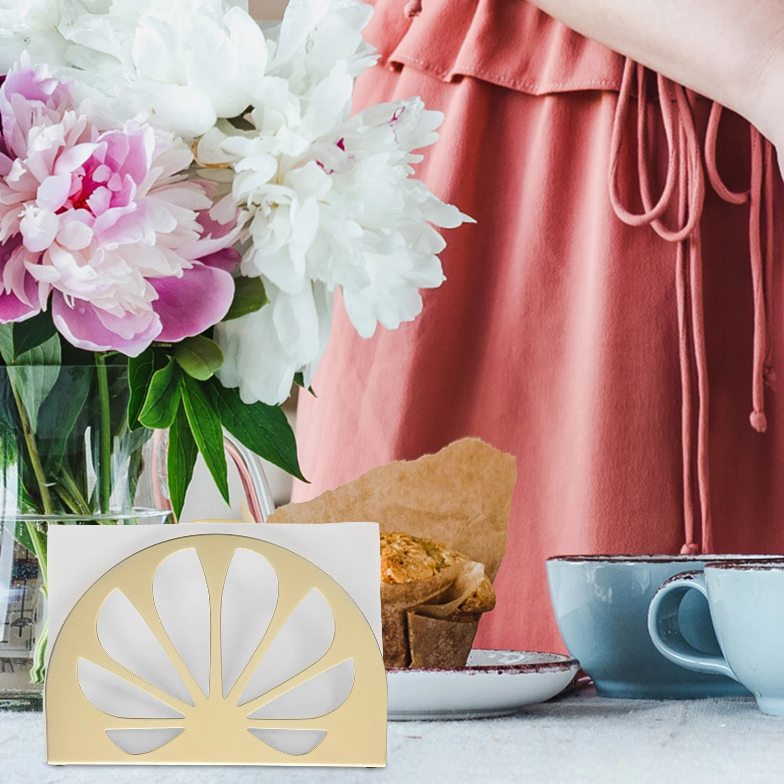 

Freestanding Golden Tissue Holder Napkin Holders for Paper Dining Table Vertical