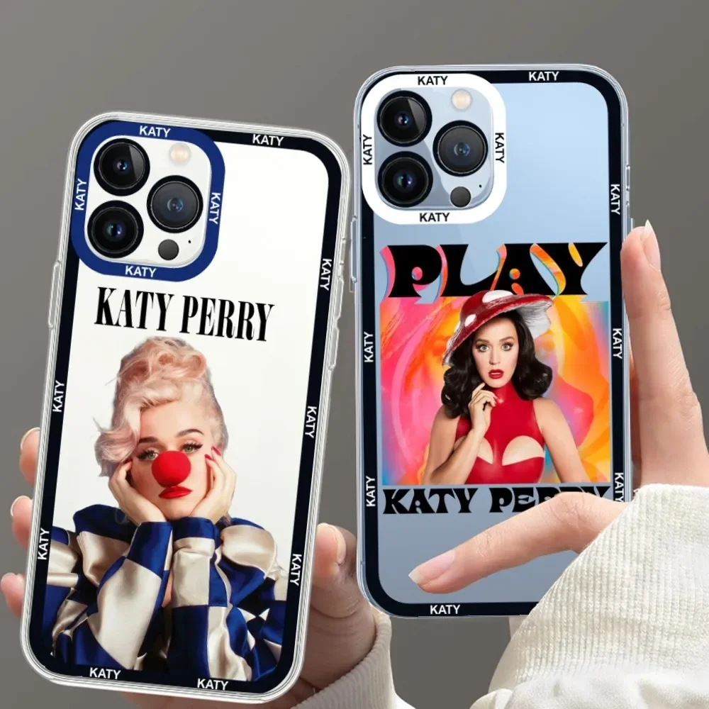 Singer K-Katy P-Perry Phone Case For Samsung S20 S21 S22 S23  Ultra Plus S10 Transparent Border Shell