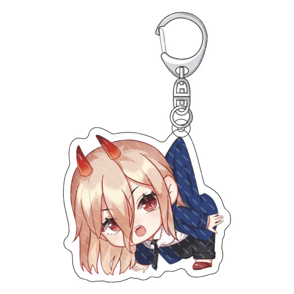 Simple New Manga Chainsaw Man Series Keychain Car Keychain Anime Characters Acrylic Cartoon Cute Key Ring Couple Gift Pendant