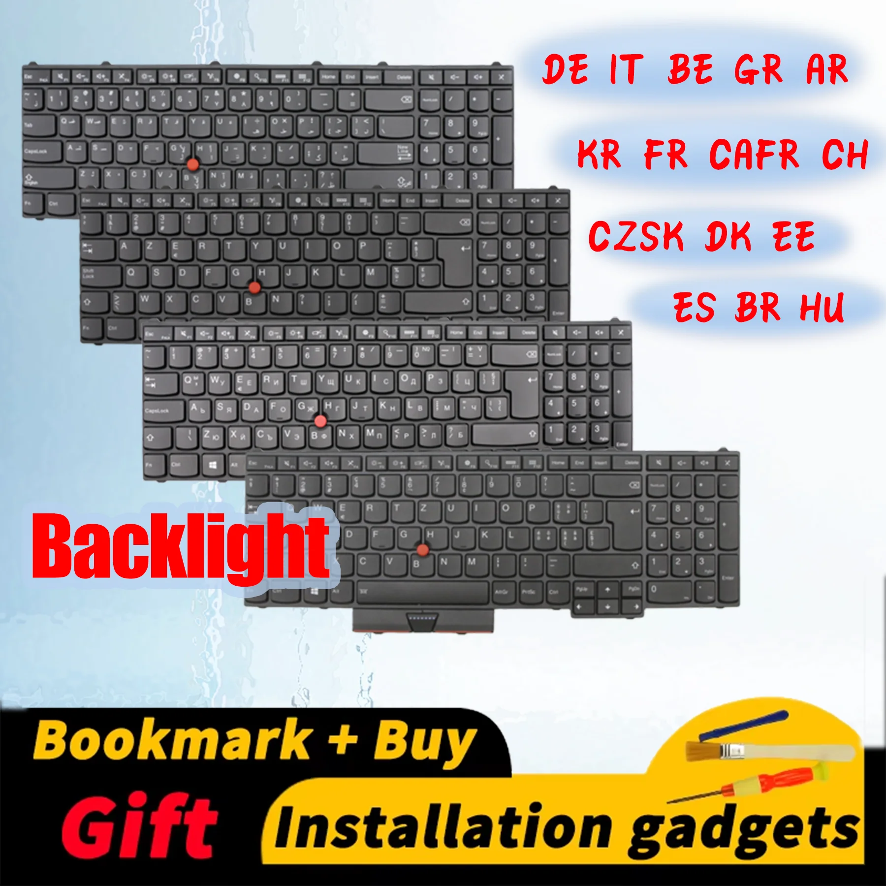 

Подходит для клавиатур Lenovo ThinkPad P50 P70 с подсветкой AR BE BG CAFR CH CZSK DE DK EE ES FR GR HU IT KR