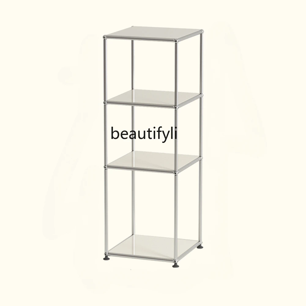 

Modern Simple Shelf Cabinet Display Rack Stainless Steel Multi-Layer Storage Display Stand