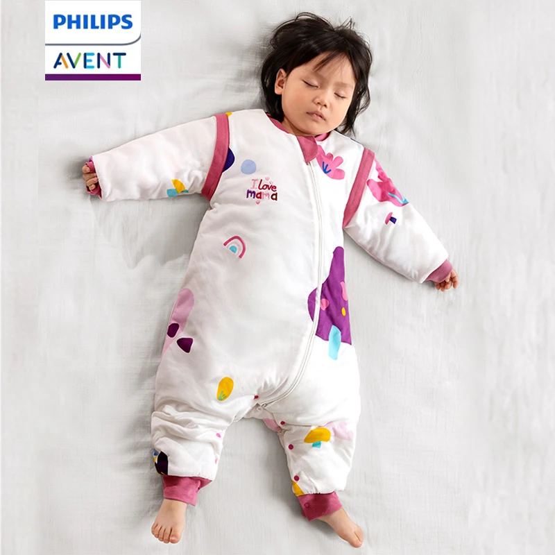 PHILIPS AVENT Children's Split Leg Sleeping Bag Bags suitable Autumn and winter styles to prevent catching a cold A-class fabric