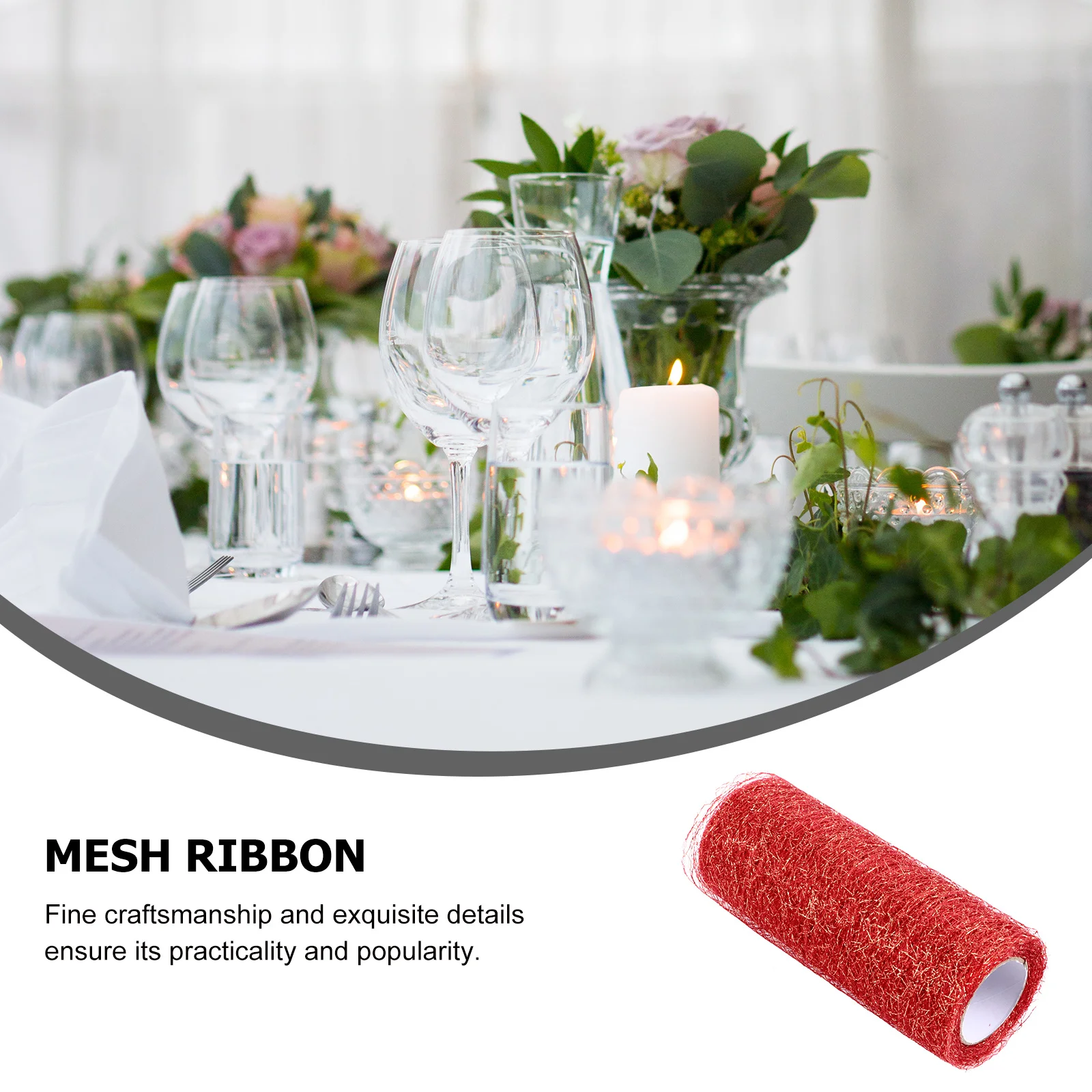 2 قطعة شبكة الذهب DIY بها بنفسك الشريط لفة الحرفية النسيج Diy بها بنفسك ديكور حفلات الزفاف فيونكات شعر توتو التنانير هدية التفاف #5