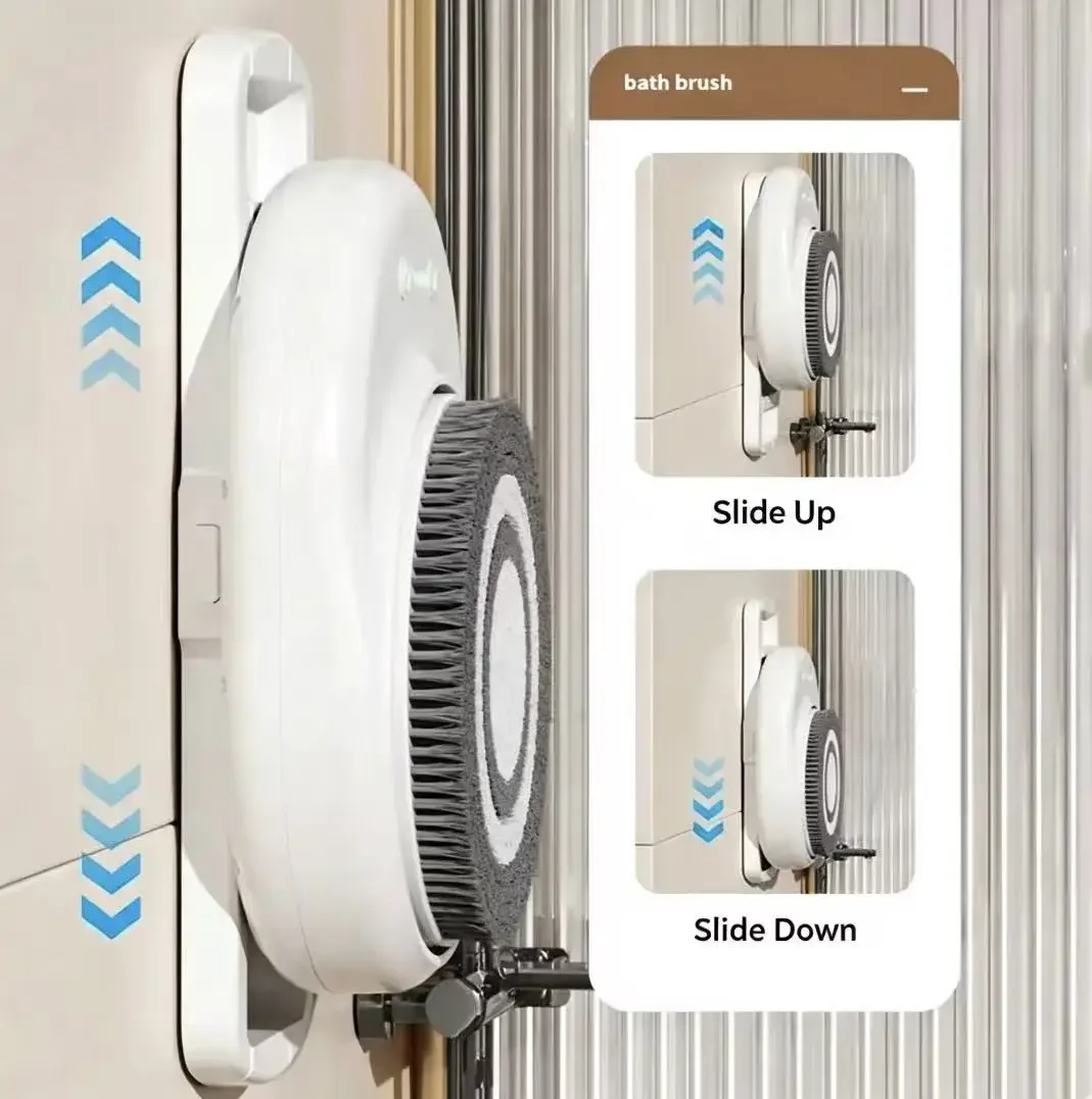 Electric Back Rub Artifact Automatic Intelligent Bath Brush Wall-Mounted Back Rub Machine Bath Brush