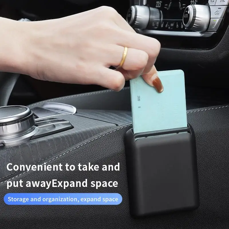 Car Seat Crevice Storage Organizer Multi Function Box with Card and Ticket Holder for Ultimate Convenience