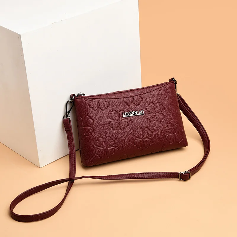 

Small Bag Women Leather Handbags Bag New Summer Handbag Korean Version Fashionable Middle-aged Mother Bag Shoulder Crossbody