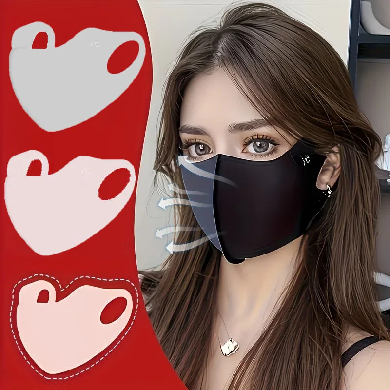 

1-10PCS 3D Balaclava Sun Mask Women Ice Silk UV Protection Face Cover Cooling Breathable Dustproof for Cycling Outdoor Sports