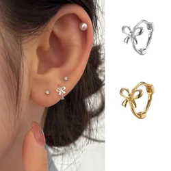 Ear Piercing Jewelry Simple Butterfly Knot Accessory Bow Ear Clips Y2K Bowknot Studs Accessories