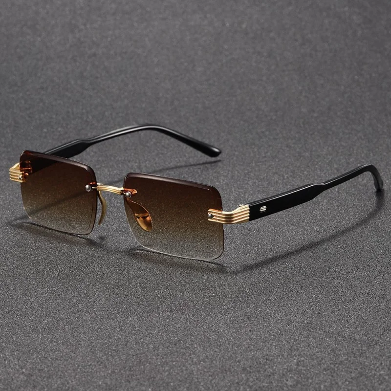 قطعة واحدة من النظارات الشمسية الكلاسيكية بدون إطار، تصميم للجنسين مع خيارات ألوان متعددة لخزانة ملابسك