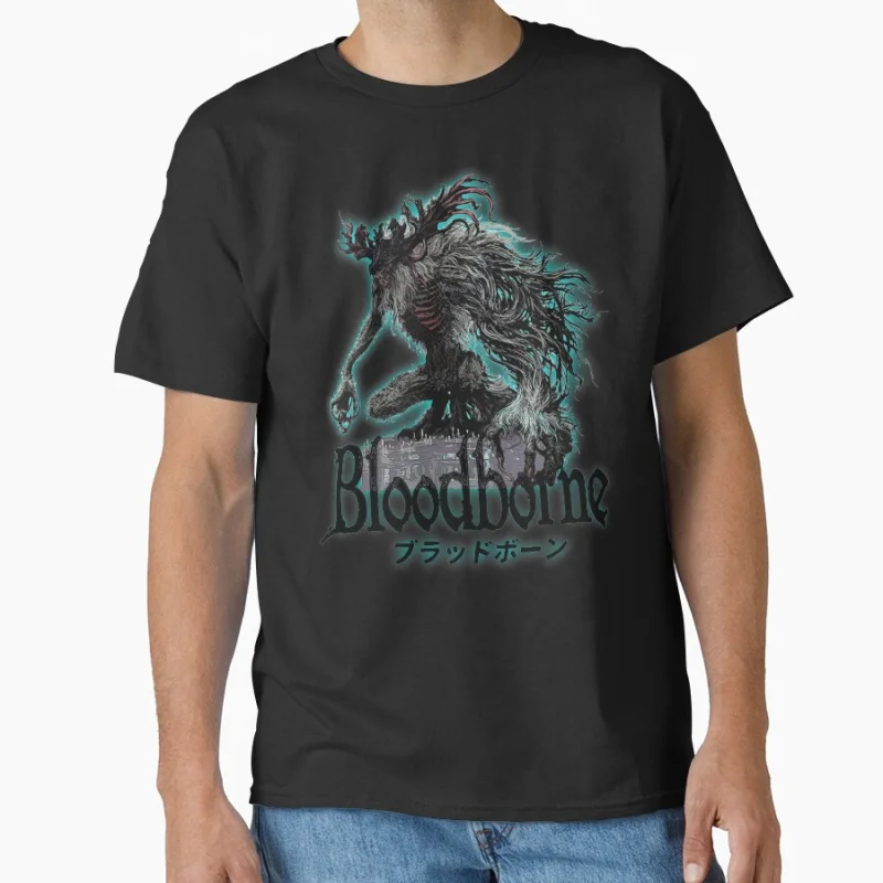 

BloodBorne02 Vintage Videogame BloodBorne Gehrman The First Hunter Gift t shirt Large size tops Death metal Graphic clothes