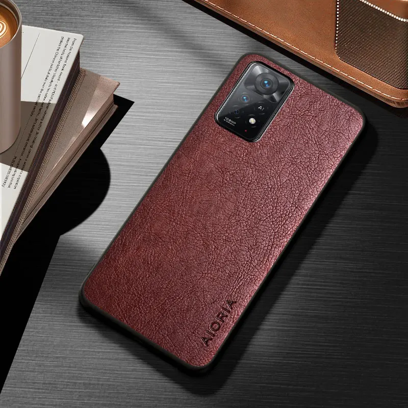 Pokrowiec na Xiaomi Redmi Note 11 Pro Plus 11S 11T 5G coque luksusowy skórzany pokrowiec na telefon capa dla Redmi note 11 pro Case funda