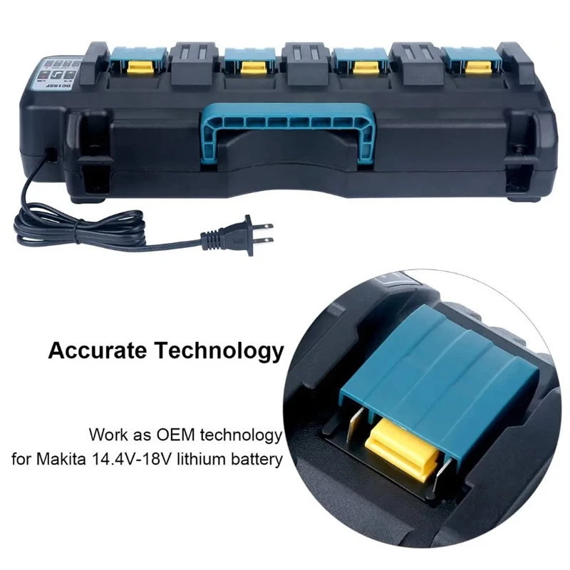 Hot DC18SF Fast Optimized Charger 4-Port For Makita 14.4V 18V Li-ion 3A Output Charger For BL1830,BL1430,DC18RD with USB port