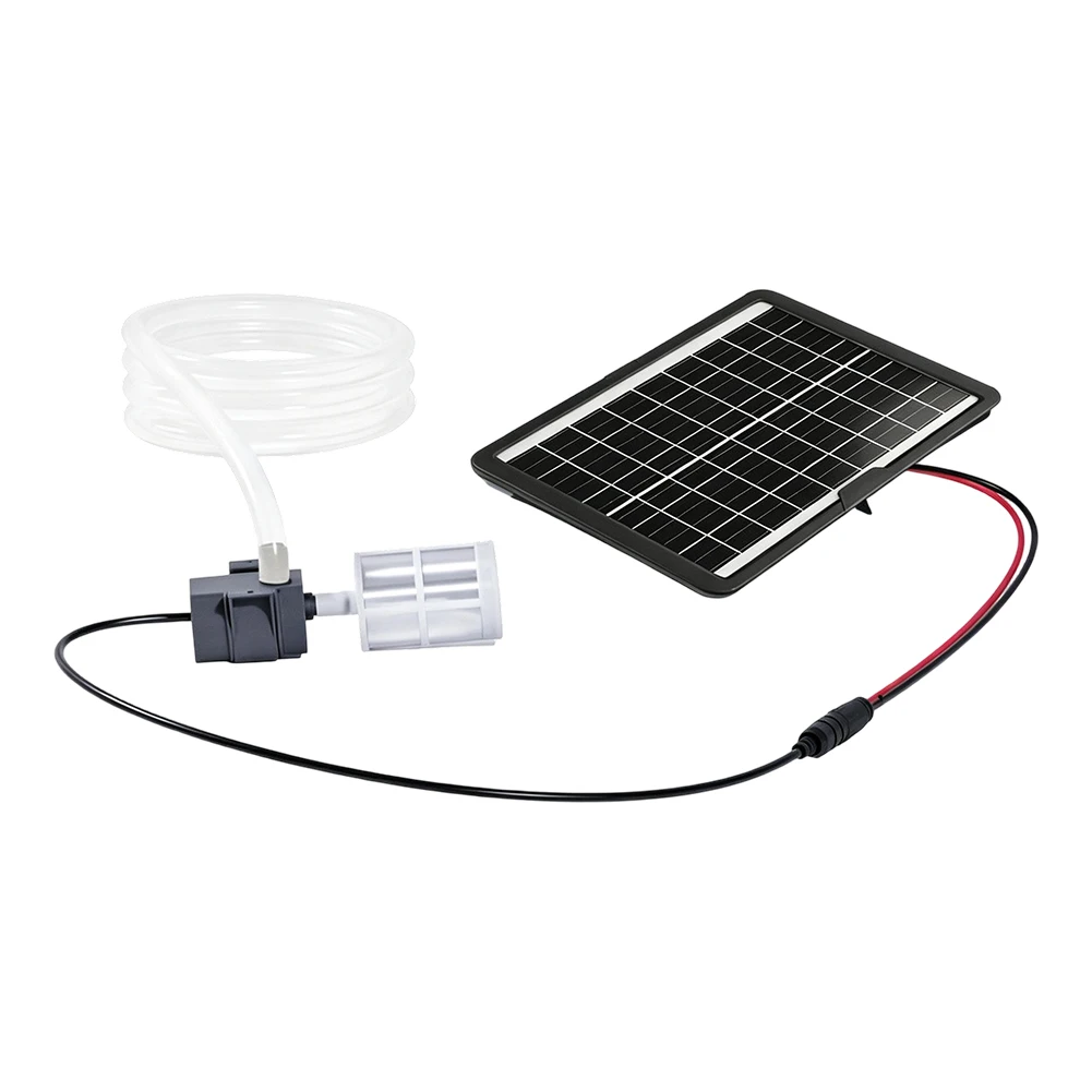 12V Submersible Solar Water Pump Kit with 6W 9V Solar Panel for Outdoor Fountain Pond Aquarium Rockery and Circulation