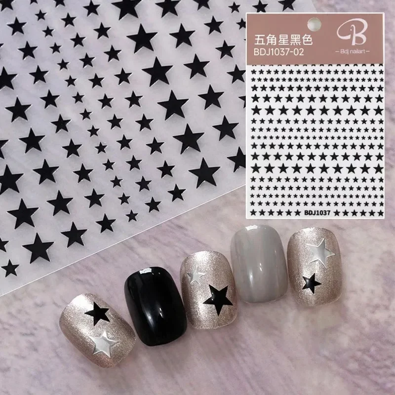 New Star Nagelaufkleber, selbstklebende Nagelbänder, Sternaufkleber, Gel-Lack-Aufkleber, Kawaii-Zubehör ZJT15