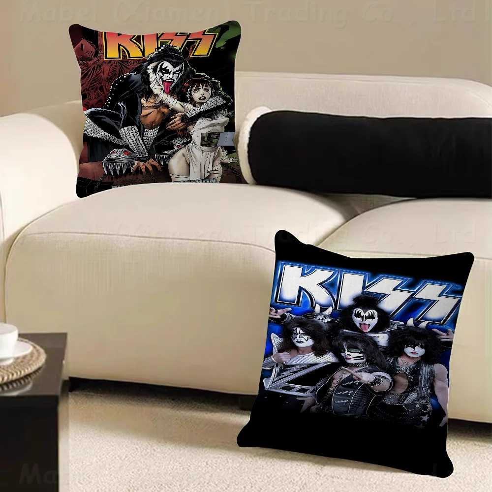 Heavy Metal Kiss Bandpillow Cover Sofa Cushion Cover Home Room Decoration Children Gift