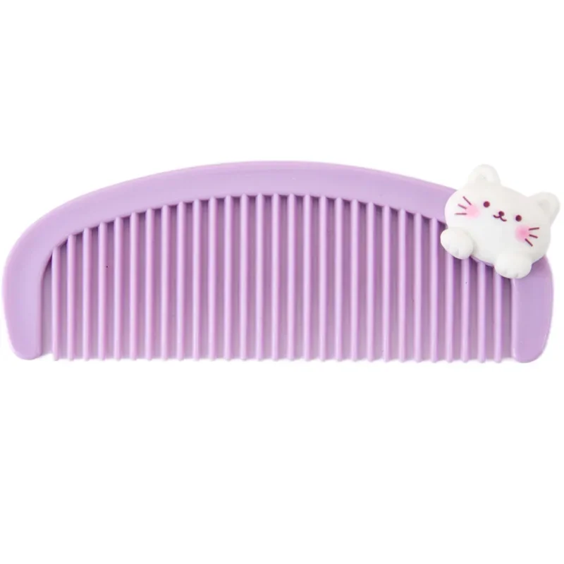 Cartoon Mini Crescent Comb Cute Children\'s Small Comb Student Carrying Plastic Hairdressing Comb Net Red Small Gift