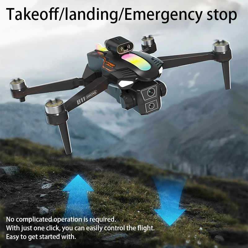 2026 B11 Pro WiFi FPV Drone - Dual 4K/1080P Camera, Wide-Angle HD, Altitude Hold, Foldable Quadcopter RC Helicopter Toy - view 6