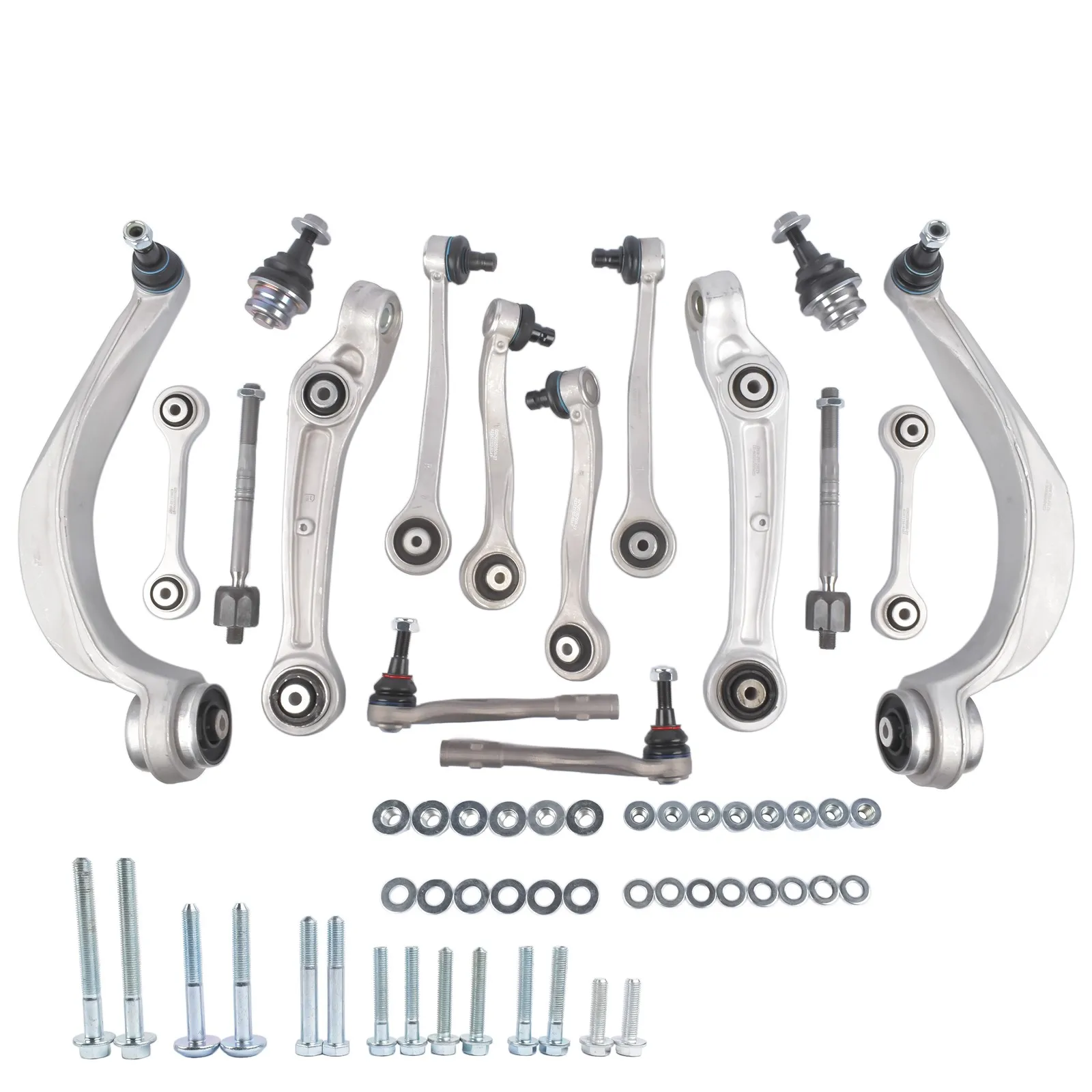 AP01 16Pcs Front Suspension Control Arms & Ball Joints Kit For Audi A8 D4 2011-2016 4H0407151A, 4H0407152A 4H0407505E, 4H0407506E 4H0407509E, 4H0407510E