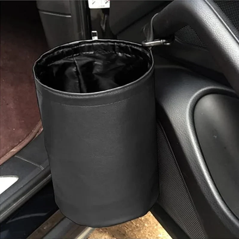 

Автомобильный мусорный бак из искусственной кожи, водонепроницаемый складной мусорный бак для хранения, автомобильный подвесной мусорный бак, внутренний автомобильный аксессуар