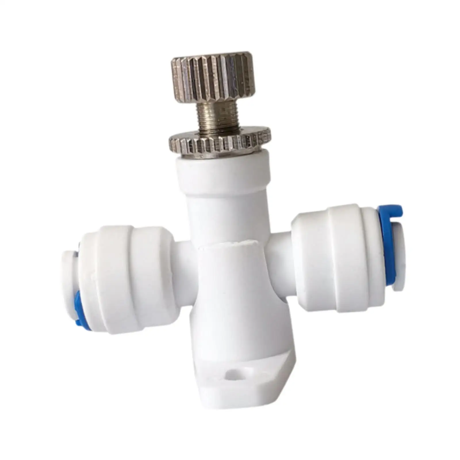 Adjustable Pressure Reducing Valve Water Purifier Parts Waterflow Regulator Fitting for 1/4 Inch RO Tube Connection